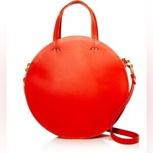 Clare V Petit Alistair circle crossbody bag in red